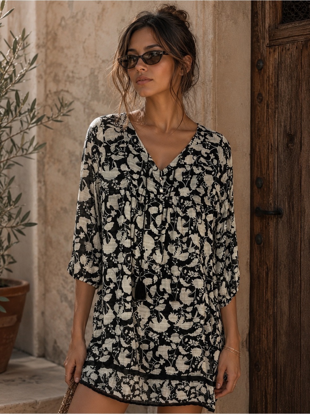Studio Park 100% Cotton Black & White Dress